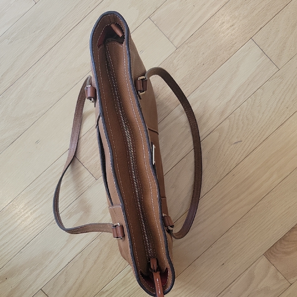 Dooney & Bourke Tan Structured Leather Tote - Picture 5 of 15